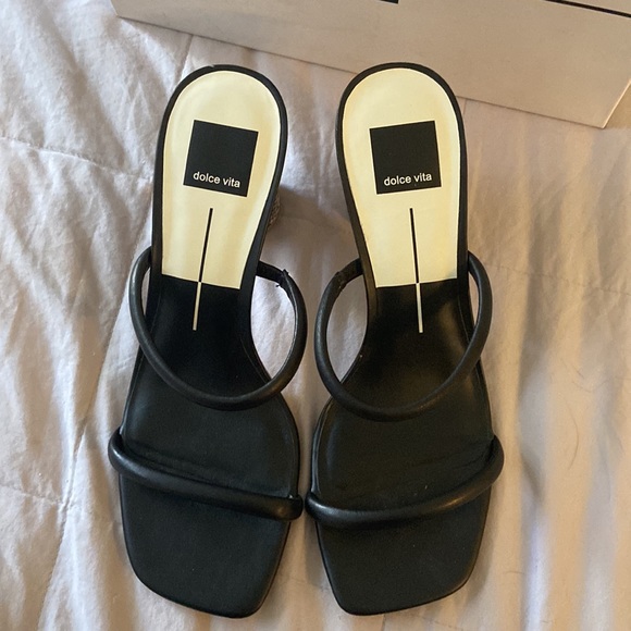 *Sold* Dolce vita Noles black and snake skin heels size 8.5 with box - Picture 8 of 16